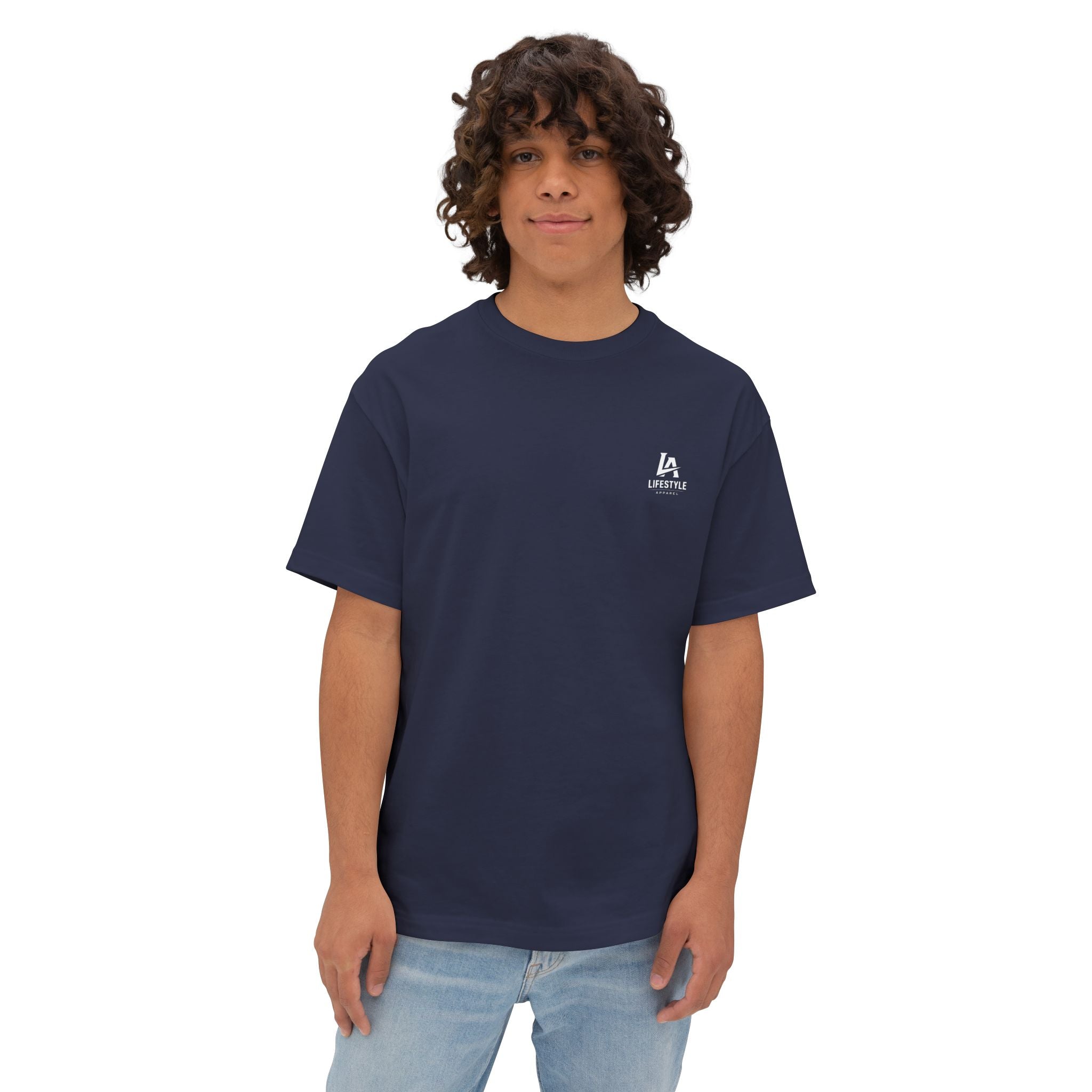 LA Lifestyle Minimal Logo Tee - Oversized Boxy T-Shirt