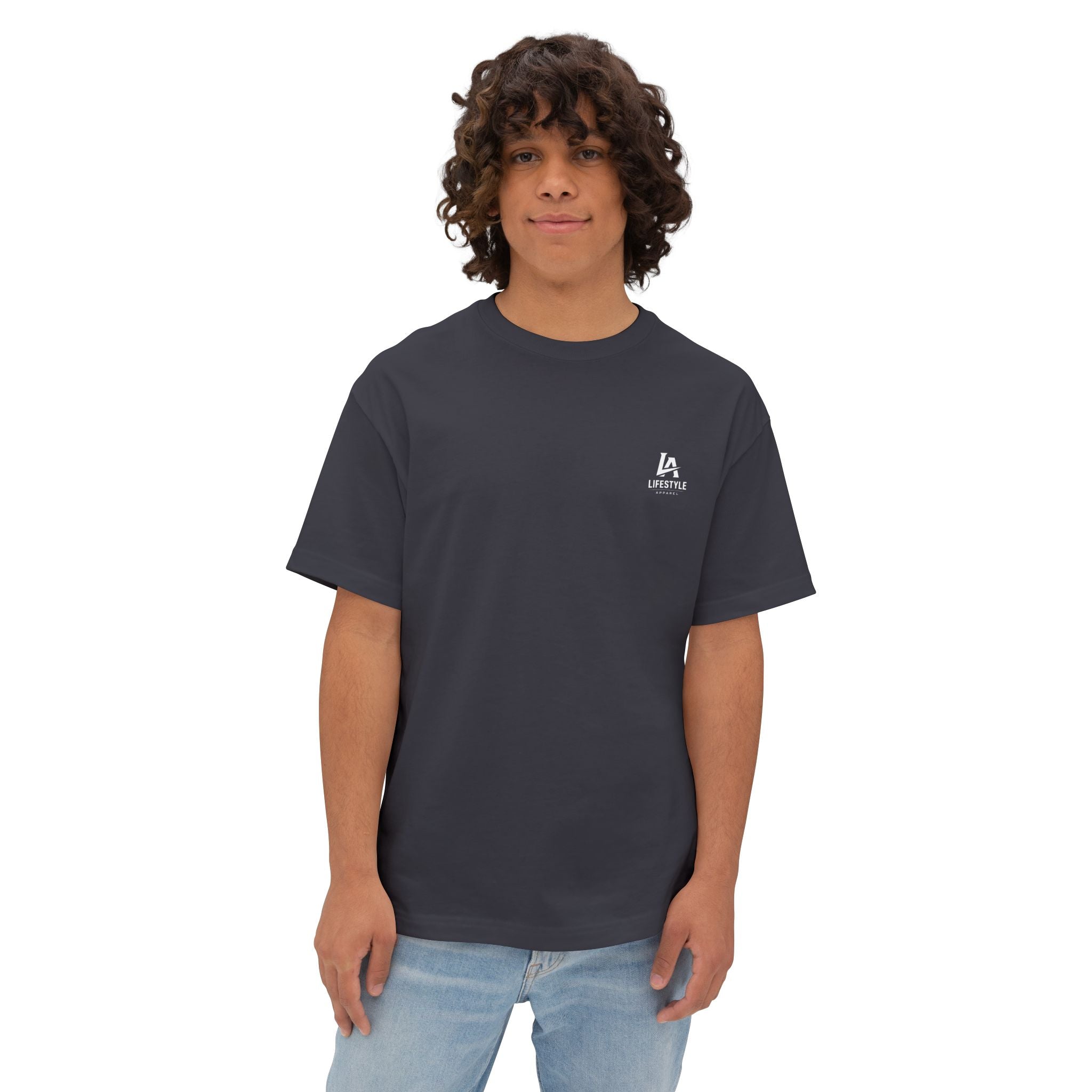 LA Lifestyle Minimal Logo Tee - Oversized Boxy T-Shirt