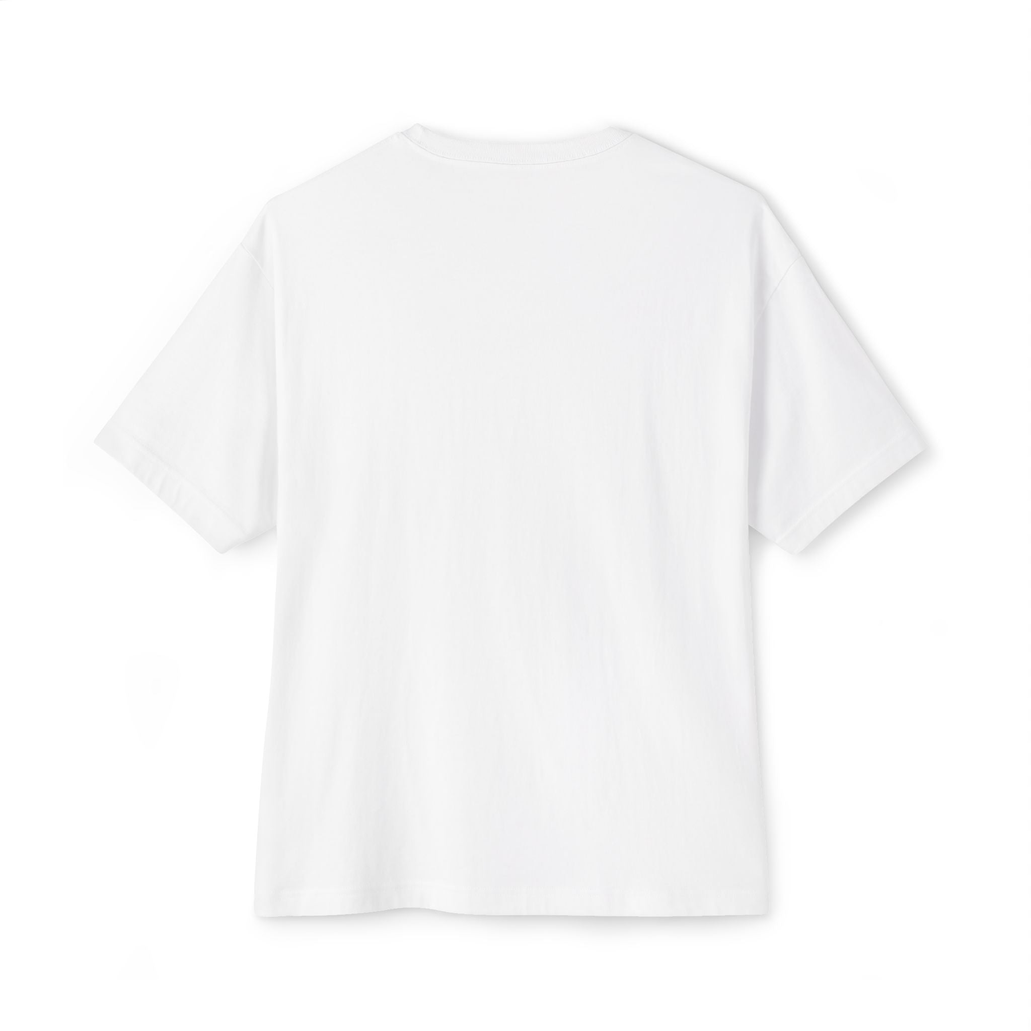 Minimal LA Logo Boxy Tee — Oversized White Casual T-Shirt