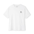 Minimal LA Logo Boxy Tee — Oversized White Casual T-Shirt