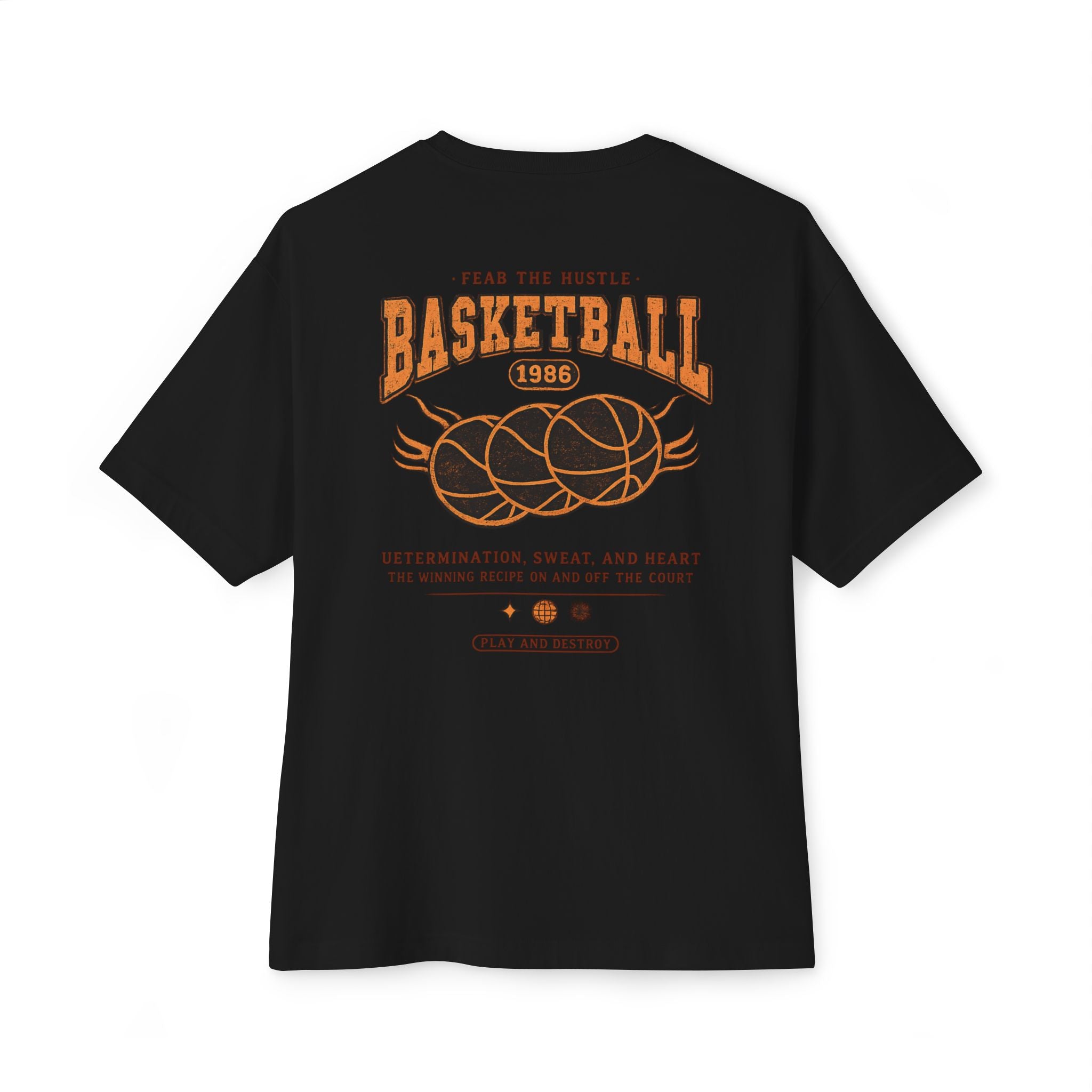Basketball Vintage Tee — 'Basketball 1986' Retro Sports Graphic T-Shirt