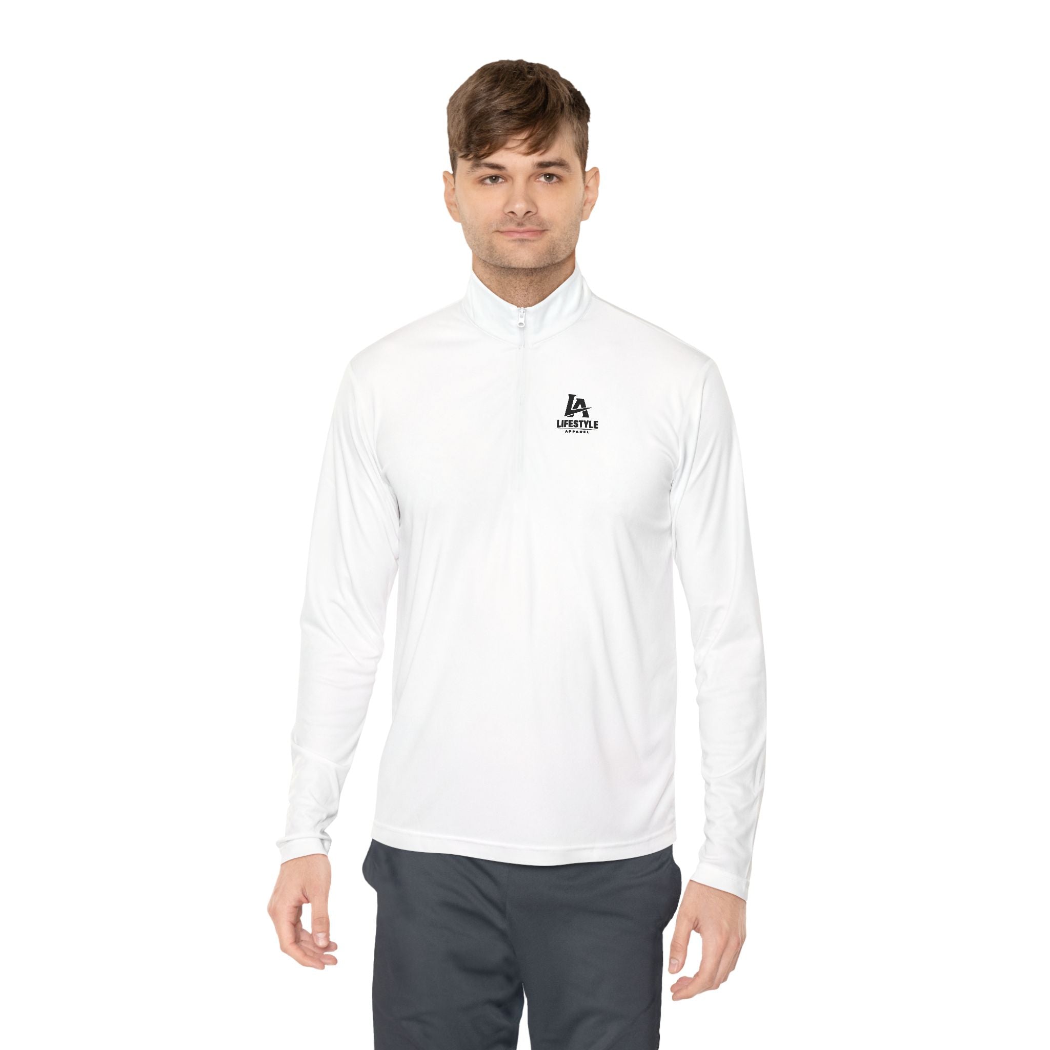 Minimalist LA Logo Quarter-Zip Pullover