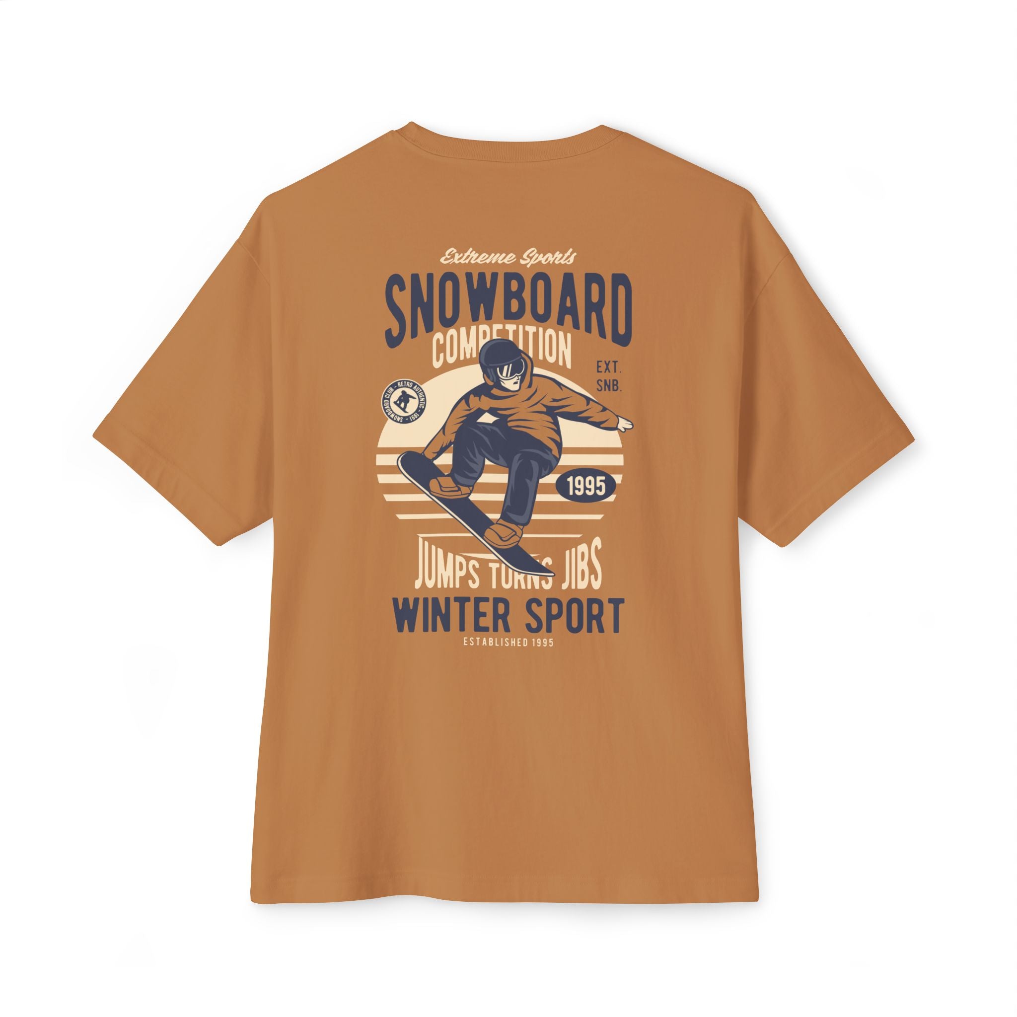 Snowboard Competition Graphic Tee — Vintage Winter Sport Oversized Boxy Shirt